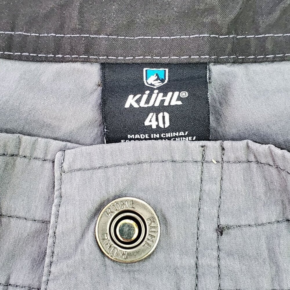 Kühl Mens Cargo Shorts Size 40 Gray Outdoor Adventure Hiking Utility Gorpcore - Picture 5 of 9